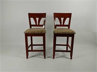 Pair of Solid Wood Barstools