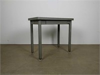 Haskell industrial metal table w/ drawer