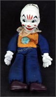Vintage 7" Celluloid & Rayon Toy Clown Doll