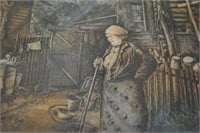 Spectacular Etching of Peasant