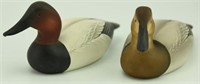 Lot #141 Pr of 1/3 size hand carved Canvasbacks