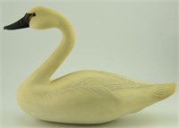 Lot #128 Beautiful carved Tundra Swan by David