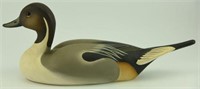 Lot #125 Decorative carved pintail drake by