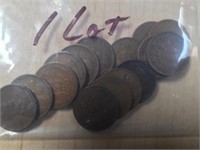 15-1909 WHEAT AND INDIAN HEAD PENNIES