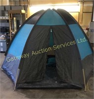Six person tent with ground cover
