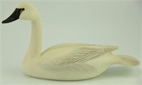 Lot #146 Carved ½ size Tundra Swan by David
