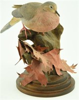 Lot #120 Carved full body standing Dove on
