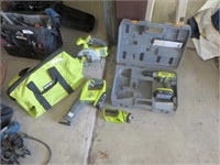 RYOBI TOOL BAG WITH CASE AND TOOLS