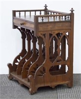 Neo-Gothic Vintage Magazine Rack Table