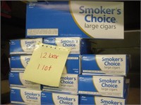 Smokers Choice large cigars blue 12 cartons 1 lot