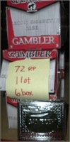 Gambler metal cigarette cases 72 retail pieces
