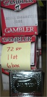 Gambler metal cigarette cases 72 retail pieces