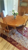 Oak dining table and 4