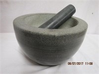 Stone mortar and pestle 8 X 4.5"H