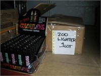 200 lighters color flames 1 lot