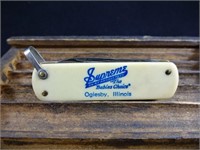 Pocket Knife w/advert - Supreme Dairy, Oglesby, IL