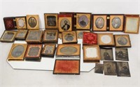 Collection of Antique Tin Types, Daguerreotypes +