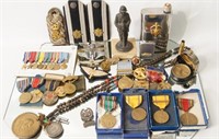 German and American military collectibles