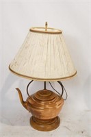 Copper kettle lamp