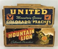 Vintage Wooden Peach Crates