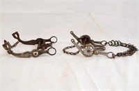 2 Antique Silver mounted Western bits