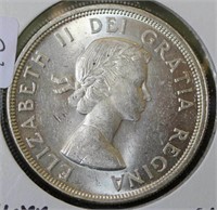 1964 CANADA SILVER DOLLAR CHOICE UNC