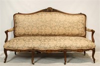 19th cent. French wood carved sofa