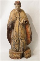 18-19th cent Wood carved Santo statue