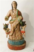 19th cent carved Mexican Madonna
