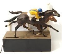 Vintage mechanical game - race horses w riders
