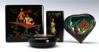 GROUP OF RUSSIAN LACQUER BOXES