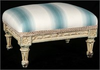 A FRENCH LOUIS XVI STYLE FOOT STOOL