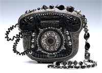 A MARY FRANCES DESIGNER EMBELLISHED PURSE