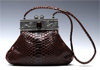 A MOULIN ROUGE EXOTIC LEATHER HANDBAG