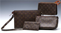 A LOT OF LOUIS VUITTON FRENCH DESIGNER PURSES