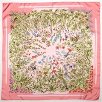 AN HERMES FRENCH DESIGNER SILK SCARF