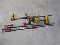 (2) pipe clamps 3' - 1 bar clamp 32" - 1 quick vis