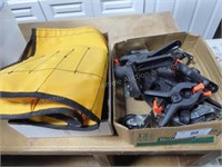 2 boxes clamps - casters - misc.