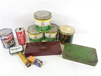 Boîtes à tabac et autres contenants vintage