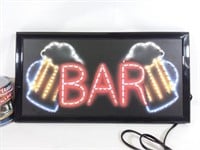 Affiche lumineuse "Bar"