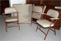 Folding Table & 4 Arm Chairs / COOEY