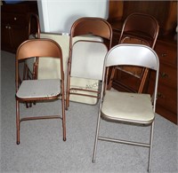 Folding Table & 5 mixed Chairs / vintage COOEY