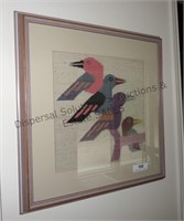 Birds Needlework / Framed ART