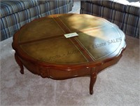 Round Coffee Table / Leather Top