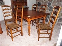 Ladder Back Chairs / Sinew Gut Seats x6