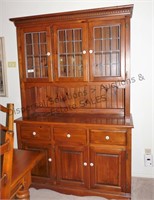 Leaded Glass Hutch / Cabinet