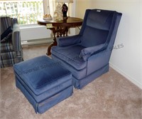 Chair & Ottoman / blue