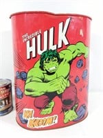 Poubelle Hulk vintage en métal