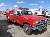 (DMV) 1989 Ford Super Duty Fire Truck