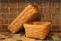 Three  Longaberger Baskets